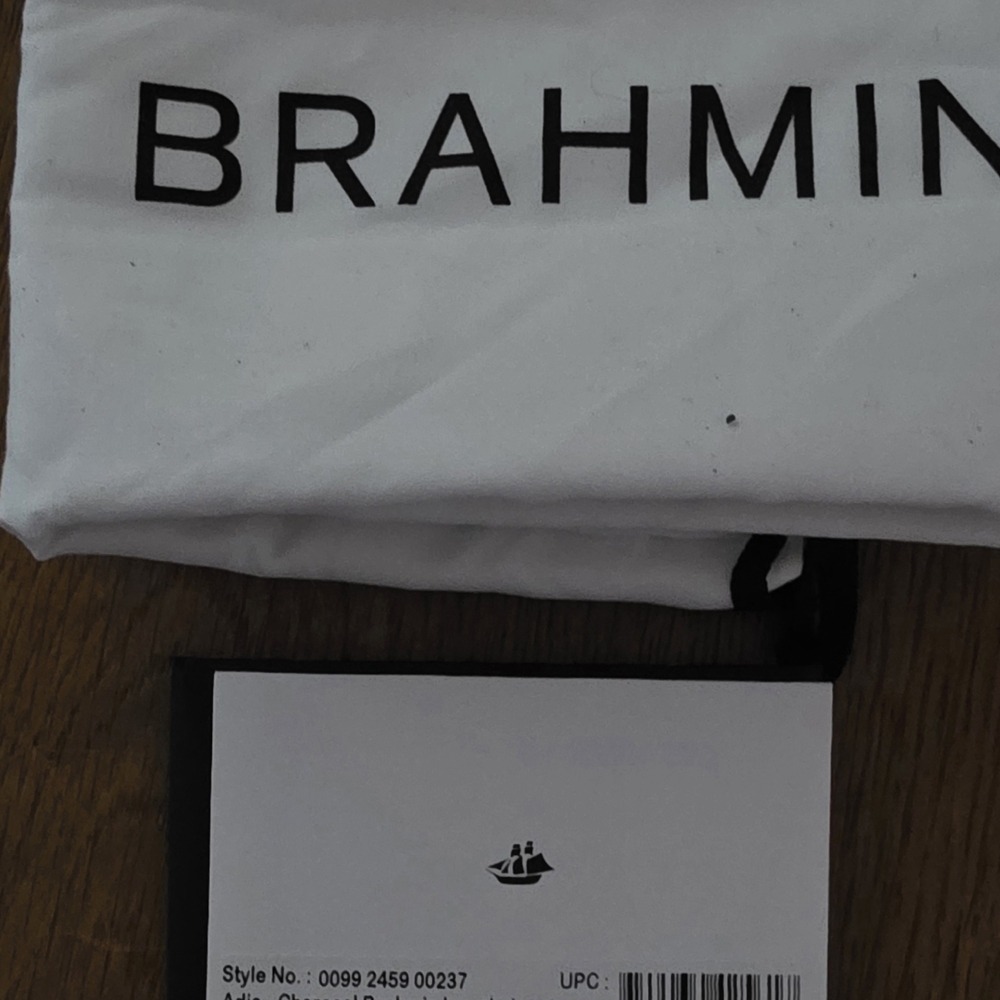 SALE ๐ด๓ ง๓ ข๓ ณ๓ ฃ๓ ด๓ ฟ Brahmin Adia Wristlet Featured In Charcoal Luxe Leisure NWT - Picture 14 of 14